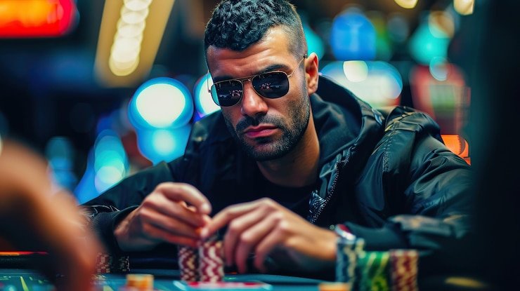 Antarmuka aplikasi babetoto menampilkan meja Texas Poker dengan pemain di sekitar meja kartu digital